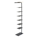 UD35BK&nbsp;rootis&nbsp;Stack&nbsp;Rack+&nbsp;シューズラック&nbsp;棚6枚&nbsp;ブラック