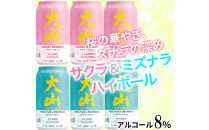マツイ&nbsp;大山ハイボール&nbsp;サクラ・ミズナラ&nbsp;飲み比べ350ml&nbsp;×6本セット
