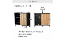 【ブラウン】シューズボックス&nbsp;シューズラック&nbsp;幅120cm&nbsp;靴箱&nbsp;シューズ&nbsp;収納&nbsp;靴収納&nbsp;コレクションボード&nbsp;本棚&nbsp;棚収納&nbsp;可動棚&nbsp;ロータイプ