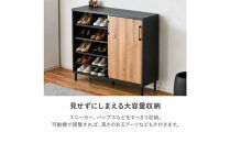 【ブラウン】シューズボックス&nbsp;シューズラック&nbsp;幅120cm&nbsp;靴箱&nbsp;シューズ&nbsp;収納&nbsp;靴収納&nbsp;コレクションボード&nbsp;本棚&nbsp;棚収納&nbsp;可動棚&nbsp;ロータイプ
