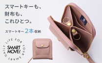 【京都市ふるさと納税】SMART&nbsp;MOVE!〈type2〉Sakura&nbsp;Grace｜ふわり春衣（くすみピンク）｜京都&nbsp;ウォレット&nbsp;人気ブランド［&nbsp;京都&nbsp;財布&nbsp;本革&nbsp;スマートキー2個収納&nbsp;財布一体型キーケース&nbsp;ウォレット&nbsp;職人が一つ一つ手作り&nbsp;収納力&nbsp;コンパクト&nbsp;人気&nbsp;おすすめ&nbsp;かわいい&nbsp;ギフト&nbsp;プレゼント&nbsp;お取り寄せ&nbsp;通販&nbsp;送料無料&nbsp;ふるさと納税&nbsp;］
