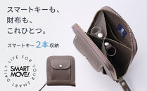 【京都市ふるさと納税】SMART&nbsp;MOVE!〈type2〉Velvet&nbsp;Greige｜東山の小径（深いグレージュ/トープ）｜京都&nbsp;ウォレット&nbsp;人気ブランド［&nbsp;京都&nbsp;財布&nbsp;本革&nbsp;スマートキー2個収納&nbsp;財布一体型キーケース&nbsp;ウォレット&nbsp;職人が一つ一つ手作り&nbsp;収納力&nbsp;コンパクト&nbsp;人気&nbsp;おすすめ&nbsp;かわいい&nbsp;ギフト&nbsp;プレゼント&nbsp;お取り寄せ&nbsp;通販&nbsp;送料無料&nbsp;ふるさと納税&nbsp;］
