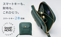 【京都市ふるさと納税】SMART&nbsp;MOVE!〈type2〉Calm&nbsp;Green｜翠緑の古寺（深めのグリーン）｜京都&nbsp;ウォレット&nbsp;人気ブランド［&nbsp;京都&nbsp;財布&nbsp;本革&nbsp;スマートキー2個収納&nbsp;財布一体型キーケース&nbsp;ウォレット&nbsp;職人が一つ一つ手作り&nbsp;収納力&nbsp;コンパクト&nbsp;人気&nbsp;おすすめ&nbsp;かわいい&nbsp;ギフト&nbsp;プレゼント&nbsp;お取り寄せ&nbsp;通販&nbsp;送料無料&nbsp;ふるさと納税&nbsp;］