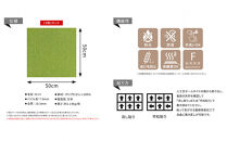 【高島屋選定品】　ｓｈｉｂａ－ｃｏｃｏｃｈｉ室内用人工芝ホームタイル１２枚　TT400HT