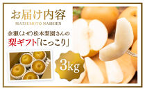 余瀬松本梨園&nbsp;梨&nbsp;［にっこり］3kg箱≪9月中旬～11月頃発送≫