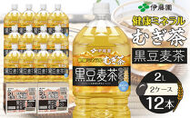 【9月30日&nbsp;受付終了】【3月配送】健康ミネラル麦茶黒豆麦茶&nbsp;2L×2ケース&nbsp;（12本）