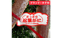 タグ付き&nbsp;蒸し松葉蟹×1枚（800g前後）【鳥取県&nbsp;境港市】