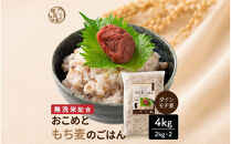 雑穀米本舗&nbsp;国産&nbsp;おこめともち麦のごはん&nbsp;4kg(2kg×2袋)【洗わず炊ける】
