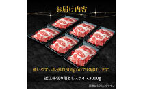 近江牛訳あり切り落とし3000g（500×6袋）