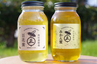 西村養蜂場&nbsp;みかん蜂蜜・百花ハチミツ&nbsp;各1200g&nbsp;食べ比べセット
