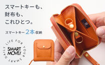 【京都市ふるさと納税】SMART&nbsp;MOVE!〈type2〉Eternal&nbsp;Orange｜とこしえの橘（オレンジ）｜京都&nbsp;ウォレット&nbsp;人気ブランド［&nbsp;京都&nbsp;財布&nbsp;本革&nbsp;姫路産国産牛革&nbsp;スマートキー2個収納&nbsp;財布一体型キーケース&nbsp;ウォレット&nbsp;職人が一つ一つ手作り&nbsp;収納力&nbsp;コンパクト&nbsp;人気&nbsp;おすすめ&nbsp;かわいい&nbsp;ギフト&nbsp;プレゼント&nbsp;お取り寄せ&nbsp;通販&nbsp;送料無料&nbsp;ふるさと納税&nbsp;］