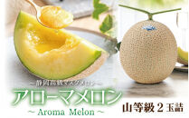 【通年出荷】アローマメロン(山等級)&nbsp;2玉入