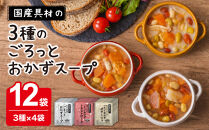 3種のごろっとおかずスープ　12袋(3種×4袋)　