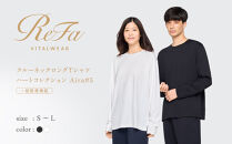 【ブラック&nbsp;L】ReFa&nbsp;バイタルテック&nbsp;コンフォートコットン&nbsp;クルーネックロングTシャツハートコレクション&nbsp;Aira&nbsp;5