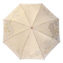 槙田商店【晴雨兼用】折りたたみ傘 ”絵おり” 百合：ベージュ