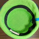 カラフルで被り心地抜群のカジュアル帽子(１点もの)　【カラー：2.グリーン×ブルーライン】