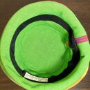 カラフルで被り心地抜群のカジュアル帽子(１点もの)　【カラー：3.グリーン×オレンジライン】