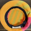 カラフルで被り心地抜群のカジュアル帽子(１点もの)　【カラー：6.オレンジ×ピンク】