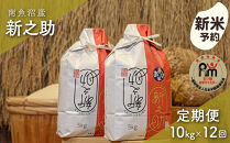 【新米予約】令和８年産「五つ星お米マイスター」の南魚沼産新之助　精米10kg（５kg×２個）×12回（毎月定期便）【定期便&nbsp;銘柄米&nbsp;ブランド米&nbsp;精米&nbsp;新之助&nbsp;魚沼産&nbsp;新潟米&nbsp;産地直送&nbsp;お米】【2026年10月下旬から1ヶ月以内に順次発送予定】