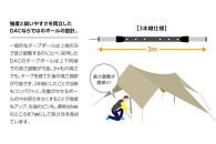 【鎌倉天幕】TARP 530DL D パネル&メッシュ脱着 タープ DACポールセット KTM530D 