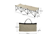 【鎌倉天幕】× UNIFLAME  GL COT アウトドア コット チェア ベンチ／折り畳み式 簡易ベッド (組立不要) KTM-CTSF  | アウトドア用品 折りたたみベッド 軽量設計 人気 おすすめ キャンプ用 コンパクト収納 組立簡単 室内兼用 送料無料 神奈川 鎌倉