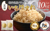 【令和5年産】いちほまれ 玄米 5kg×2袋（計10kg）《新鮮な高品質米をお届け！》／ 福井県産 ブランド米 ご飯
