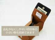【ネイビー】FOOTANブランド　本革小銭入れ・カードケース・コインケース