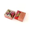 柿渋塗&nbsp;四つ目箱&nbsp;針箱サイズ&nbsp;黒布付【TN87】