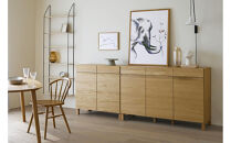 【開梱設置】高野木工&nbsp;LECCE&nbsp;レッチェ&nbsp;90キャビネット&nbsp;オーク【10年保証】