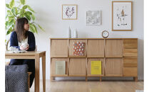 【開梱設置】高野木工&nbsp;LECCE&nbsp;レッチェ&nbsp;180マガジンレコードラック&nbsp;オーク【10年保証】