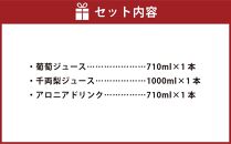 ジュース 3種 3本セット(葡萄・千両梨・アロニア) 計約2.4L【ポイント交換専用】