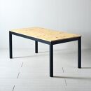 ツートーンダイニングテーブル（ナチュラル／ブラック）１８０　北欧デザインの椅子にピッタリのテーブルを低予算にて