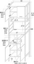 アート食器棚60-200　モダンナチュラル