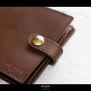 maf pinto (マフ ピント) 二つ折り財布 スナップボタン付き ダークブラウン レザー 本革 日本製