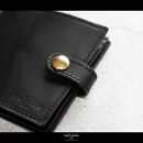 maf pinto (マフ ピント) 二つ折り財布 スナップボタン付き ブラック レザー 本革 日本製