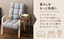 サイドテーブルSDT-45ブラウンオーク／ブラック