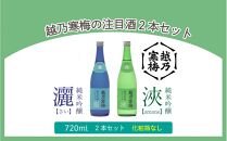 【越乃寒梅の注目酒２本セット（720ml・化粧箱無）】越乃寒梅　灑（さい）・浹(amane)