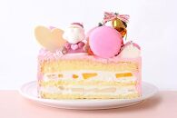 【Le Lis】クリスマスケーキ＜ピンクのデコレーション＞♪とびっきり可愛い芸術デコレーションケーキ5号（4～6名様分）【冷凍でお届け・冷蔵解凍】