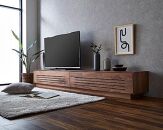 【開梱設置】テレビ台 ルーチェ 無垢 ウォールナット 幅214-244cm TV テレビボード TV台 TVボード ローボード 家具