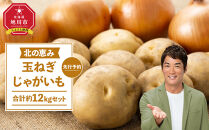 【先行予約】北の恵み玉ねぎ・じゃがいも 合計約12kgセット（2025年9月末より発送予定）【 芋 玉葱 野菜 産地直送 旬 お取り寄せ 詰め合わせ 旭川市 北海道 】_02066