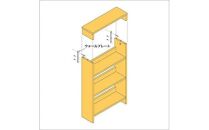 北欧パイン無垢　本棚（文庫本）横幅61～70cm