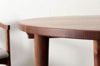 ラウンドテーブル ウォールナット（道産ナラも可能） W900 北海道  MOOTH インテリア 手作り 家具職人 モダン