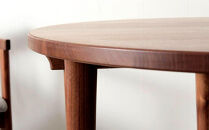 ラウンドテーブル ウォールナット（道産ナラも可能） W900 北海道  MOOTH インテリア 手作り 家具職人 モダン 家具 家具 家具 家具 家具 家具