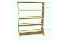 北欧パイン無垢　本棚（Ａ５サイズ）横幅81～90cm