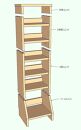 北欧パイン無垢　CDラック　横幅21～30cm