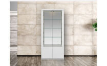 ミュージアム&nbsp;幅80cm&nbsp;コレクションボード&nbsp;コレクション棚&nbsp;ガラス棚&nbsp;高級&nbsp;大川家具&nbsp;壁面収納&nbsp;LEDライト&nbsp;&nbsp;【開梱設置】