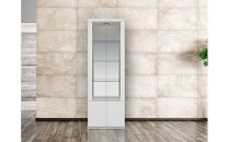 ミュージアム&nbsp;幅60cm&nbsp;コレクションボード&nbsp;コレクション棚&nbsp;ガラス棚&nbsp;高級&nbsp;大川家具&nbsp;壁面収納&nbsp;LEDライト&nbsp;&nbsp;【開梱設置】