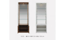 ミュージアム&nbsp;幅60cm&nbsp;コレクションボード&nbsp;コレクション棚&nbsp;ガラス棚&nbsp;高級&nbsp;大川家具&nbsp;壁面収納&nbsp;LEDライト&nbsp;&nbsp;【開梱設置】