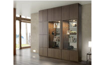 ミュージアム&nbsp;幅60cm&nbsp;板戸&nbsp;コレクション棚&nbsp;収納棚&nbsp;キャビネット&nbsp;高級&nbsp;大川家具&nbsp;壁面収納&nbsp;&nbsp;【開梱設置】