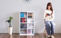 スライド本棚&nbsp;W575&nbsp;ホワイトオーク&nbsp;aku100688505